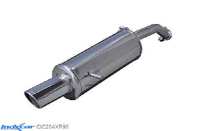IX CIC204XR90, Citroen C2 (J) 1.4 HDI (68PK) 2003- Diameter 45mm, Inoxcar Rear silencer 1X90 X-RACE Stainless steel, With E.E.C. homologation