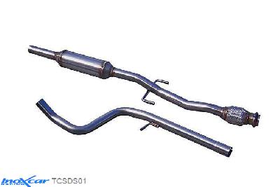 IX TCSDS01, Citroen DS3 1.6 TURBO RACING (207PK) 2011- Diameter 55mm, Inoxcar Central pipe with silencer (FLEX) Stainless steel, V