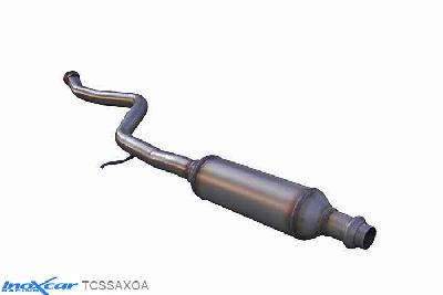 IX TCSSAXOA, Citroen Saxo 1.6 16V VTS (118PK) 1999-  , Diameter 50mm, Inoxcar Central pipe with silencer (EURO3) 2001-- Stainless steel, Without E.E.C. homologation