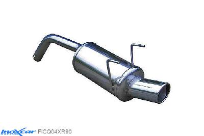 IX FICQ04XR90, Fiat 500 (312) 1.3 MJET (75PK) 2007- Diameter 42mm, Inoxcar Rear silencer 1X90 X-RACE Stainless steel, With E.E.C. homologation