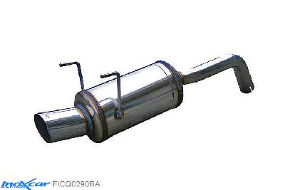 IX FICQ0290RA, Fiat 500 (312) 1.4 16V (100PK) 2007- Diameter 48mm, Inoxcar Rear silencer 1X90 RALLY Stainless steel, With E.E.C. homologation