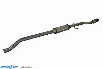 IX TCSCO63, Mini Mini (R56) 1.6 S (184PK) 2011, diameter 55mm, (Type R56), Inoxcar Central pipe with silencer (FLEX) diam. 63 Stainless steel, Without E.E.C. homologation