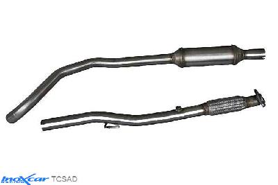 IX TCSAD, Opel Adam 1.4 S TURBO (150PK), 2015-  , diameter 54mm, Inoxcar Central pipe with silencer (FLEX) Stainless steel, With E.E.C. homologation