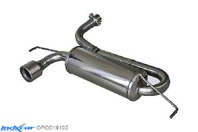 IX OPCO19102, Opel Corsa D 1.6 Turbo GSI (150PK) 2008- Diameter 54mm,5, Inoxcar Rear silencer 1X102mm Stainless steel, Without E.E.C. homologation