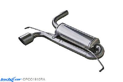 IX OPCO1910RA, Opel Corsa D 1.6 Turbo GSI (150PK) 2008- Diameter 54mm,5, Inoxcar Rear silencer 1X102mm RACING Stainless steel, Without E.E.C. homologation