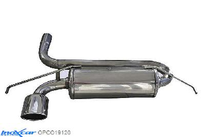 IX OPCO19120, Opel Corsa D 1.6 Turbo GSI (150PK) 2008- Diameter 54mm,5, Inoxcar Rear silencer 1X120X80mm Stainless steel, Without E.E.C. homologation