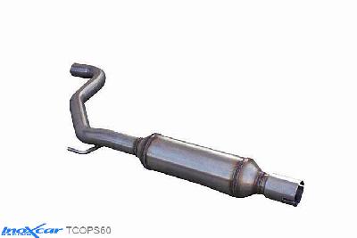 IX TCOPS60, Opel Corsa D OPC 1.6 16V TURBO (192PK) 2007- Diameter 54mm,5, Inoxcar Central pipe with silencer diam. 60 Stainless steel, Without E.E.C. homologation