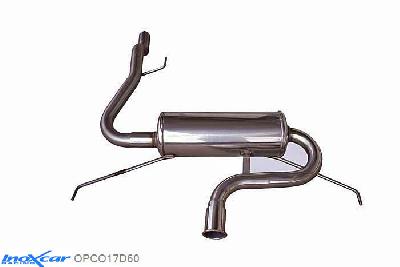 IX OPCO17D60, Opel Corsa D OPC 1.6 16V TURBO (192PK) 2007- Diameter 54mm,5, Inoxcar Rear silencer CEN diam. 60 Stainless steel, Without E.E.C. homologation