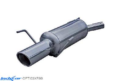 IX OPTI03XR90, Opel Tigra II 1.4 16V (90PK) 2005- Diameter 45mm, Inoxcar Rear silencer 1X90 X-RACE Stainless steel, With E.E.C. homologation