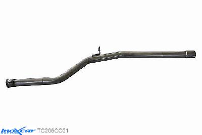 IX TC206CC01, Peugeot 206 CC 2.0 16V (136PK) 2001-2004, Inoxcar Direct central pipe Stainless steel, Without E.E.C. homologation