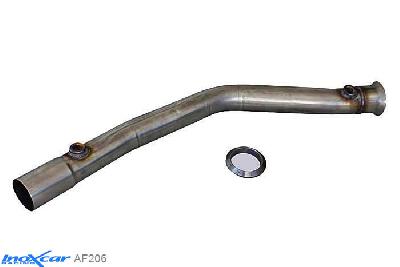 IX AF206, Peugeot 206 GT WRC (135PK), Inoxcar Catalyst replacement pipe Stainless steel, Without E.E.C. homologation
