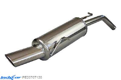 IX PE20707120, Peugeot 207 1.4 XS (95PK) 16V, 2008, Inoxcar Rear silencer 1X120X80mm Stainless steel, V