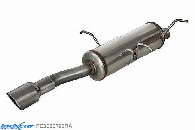 IX PE3060790RA, Peugeot 306 1.6 CABRIO (89PK) 1993-1997, Inoxcar Rear silencer 1X90 RALLY Stainless steel, With E.E.C. homologation