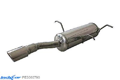 IX PE3060790, Peugeot 306 1.6 CABRIO (89PK) 1993-1997, Inoxcar Rear silencer 1X90X70mm Stainless steel, With E.E.C. homologation
