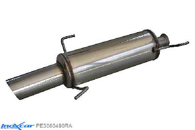 IX PE3060490RA, Peugeot 306 1.8 16V (110PK) -2001, Inoxcar Rear silencer 1X90 RALLY Stainless steel, With E.E.C. homologation