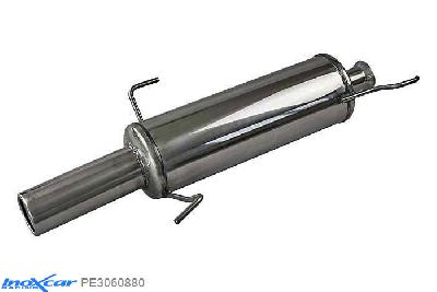IX PE3060880, Peugeot 306 2.0 XS (121PK) 1997-, Inoxcar Rear silencer 1X80mm Stainless steel, With E.E.C. homologation