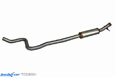 IX TC308S01, Peugeot 308 1.6 GTI (270PK) 2015-  , Diameter 63,5mm, Inoxcar Central pipe with silencer Stainless steel, With E.E.C. homologation