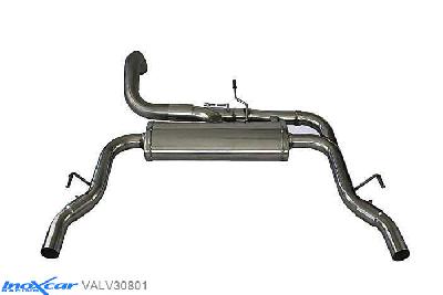 IX VALV30801, Peugeot 308 1.6 GTI (270PK) 2015-  , Diameter 63,5mm, Inoxcar Rear silencer 1X54 Left and Right + Valvola Meccanica / Mechanical Valve Stainless steel, Without E.E.C. homologation