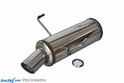 IX PE4060690RA, Peugeot 406 3.0 V6 COUPE, Inoxcar Rear silencer 1X90 RALLY Stainless steel, Without E.E.C. homologation