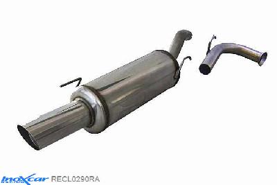 IX RECL0290RA, Renault Clio I (B/C57) 1.4 (80PK) -1998, Inoxcar Rear silencer 1X90 RALLY Stainless steel, With E.E.C. homologation