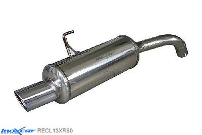 IX RECL13XR90, Renault Clio II (B) RS 2.0 fase2 (172PK) 2002-2003 Diameter 54mm, Inoxcar Rear silencer 1X90 X-RACE Stainless steel, With E.E.C. homologation