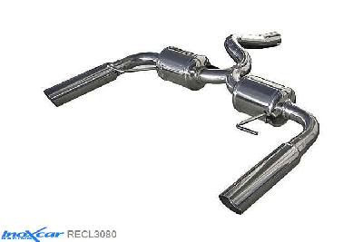 IX RECL3080, Renault Clio III (R) RS 2.0 16V (197PK) / RS GORDINI 2006-2009, Inoxcar Rear silencer 1X80mm RACING Left and Right Stainless steel, Without E.E.C. homologation