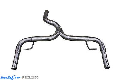 IX RECL2850, Renault Clio III (R) RS 2.0i (200PK) / RS GORDINI (203PK) 2010-, Inoxcar NO Rear silencer 1X50 Left and Right Stainless steel, Without E.E.C. homologation