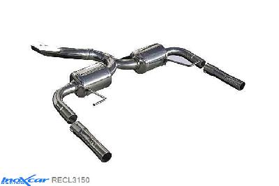 IX RECL3150, Renault Clio III (R) RS 2.0i (200PK) / RS GORDINI (203PK) 2010-, Inoxcar Rear silencer 1X50 Left and Right Stainless steel, Without E.E.C. homologation