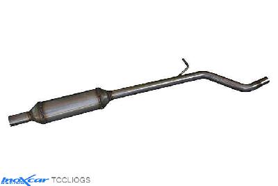 IX TCCLIOGS, Renault Clio IV (R) 1.2 GT (120PK) 2013-, Inoxcar Central pipe with silencer Stainless steel, With E.E.C. homologation