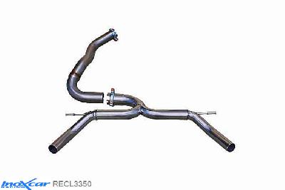 IX RECL3350, Renault Clio IV (R) RS 1.6 Turbo (200PK) 2013- , Diameter 63,5mm, Inoxcar NO Rear silencer 1X50 Left and Right Stainless steel, Without E.E.C. homologation