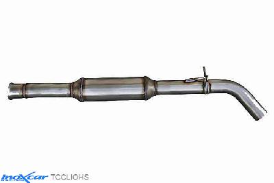 IX TCCLIOHS, Renault Clio IV (R) RS TROPHY 220 EDC 1.6 Turbo (220PK) 2015- , Diameter 63,5mm, Inoxcar Central pipe with silencer Stainless steel, Without E.E.C. homologation