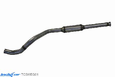 IX TCSMEG01, Renault Megane II (M) 2.0 16V RS TURBO (225PK) 2004- Diameter 60mm, Inoxcar Central pipe with silencer Stainless steel, V