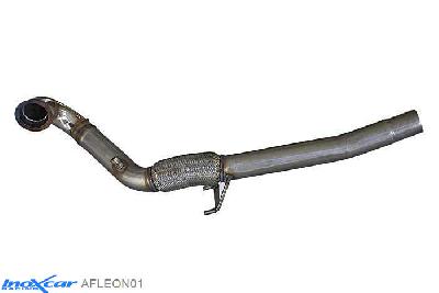 IX AFLEON01, Seat Leon III (5F) CUPRA 2.0 (280PK), 2014-  , diameter 70mm, Inoxcar Catalyst replacement pipe Stainless steel, Without E.E.C. homologation