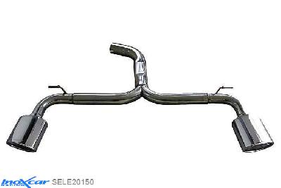IX SELE20150, Seat Leon III (5F) CUPRA 2.0 (280PK), 2014-  , diameter 70mm, Inoxcar NO Rear silencer 150x105 OBLIQUO Left and Right Stainless steel, Without E.E.C. homologation