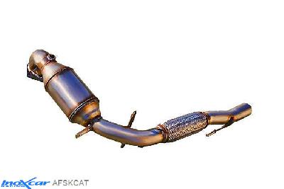 IX AFSKCAT, Skoda Fabia II (5J) 1.4 Tsi RS DGS (180PK) 2012-, Inoxcar Catalyst replacement pipe with metal cat (FLEX) Stainless steel, Without E.E.C. homologation