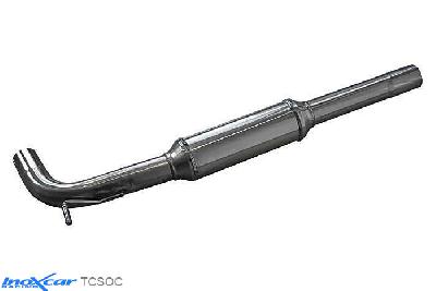 IX TCSOC, Skoda Octavia III (5E) RS 2.0 (220PK), 2013-, Inoxcar Central pipe with silencer Stainless steel, With E.E.C. homologation