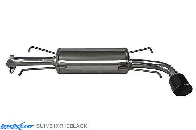 IX SUIM21XR10BLACK, Subaru Impreza (GD/GG) 2.0R (150PK) 2007-, Inoxcar Rear silencer 1X100 X-RACE BLACK EDITION Stainless steel, With E.E.C. homologation