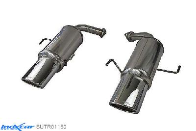 IX SUTR01150, Subaru Tribeca (WX) 3.0 V6 (180PK) 2006-2007, Inoxcar Rear silencer 1X150x105 OBLIQUO Left and Right Stainless steel, Without E.E.C. homologation