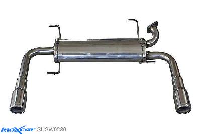 IX SUSW0280, Suzuki Swift (FZ/NZ) 1.6 VVT SPORT (136PK) 2012-, Inoxcar Rear silencer 1X80mm Left and Right Stainless steel, Without E.E.C. homologation