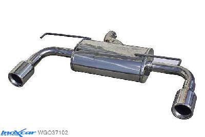 IX WGO37102, VW Golf IV R 32 4MOTION (240PK) 2001-2004, Inoxcar Rear silencer 1X102mm Left and Right Stainless steel, With E.E.C. homologation