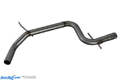 IX TCVW03, VW Golf VI 1.4 TSI (160PK) 2009- Diameter 55mm, Inoxcar Direct central pipe Stainless steel, Without E.E.C. homologation