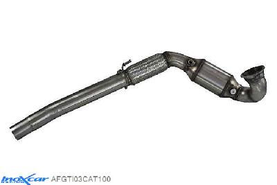 IX AFGTI03CAT100, VW Golf VII 2.0 GTI (220PK) 2013-, Inoxcar Catalyst replacement pipe with metal cat 100celle Stainless steel, Without E.E.C. homologation
