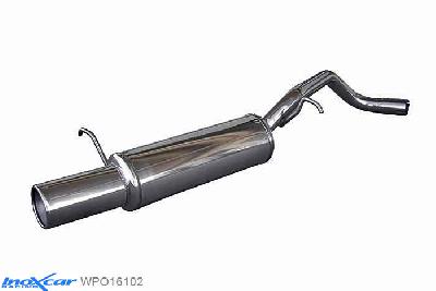 IX WPO16102, VW Polo V (9N) 1.4 (75PK) 2001-2008 Diameter 45mm, Inoxcar Rear silencer 1X102mm Stainless steel, With E.E.C. homologation