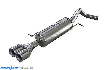 IX WPO2180, VW Polo VI (6R) 1.8 GTI (192PK) 2015-  , diameter 55mm, Inoxcar Rear silencer 2X80mm Stainless steel, With E.E.C. homologation