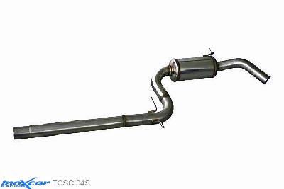 IX TCSCI04S, VW Scirocco III 2.0 TDi (140PK) 2008-, Inoxcar Central pipe with silencer Stainless steel, Without E.E.C. homologation