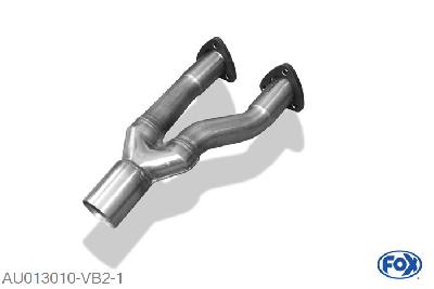 AU013010-VB2, Audi 80 Typ B4 Limousine & Avant 2.6l 110kW 2.8l 128kW, Verbindingsbuis VSD/ Kat Geheel RVS