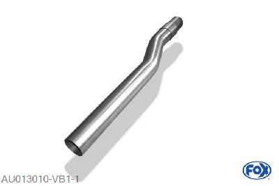 AU013010-VB1, Audi 80 Typ B4 Limousine & Avant 2.6l 110kW 2.8l 128kW, Verbindingsbuis VSD/ Kat voor modellen met Kat einfach 63,5mm Buisdiameter Geheel RVS