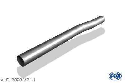 AU013020-VB1, Audi 80 Typ B4 quattro 2.0l 85/101/103kW 2.3l 98kW 2.6l 110kW 2.8l 128kW, Verbindingsbuis (voor modellen met Kat einfach) Geheel RVS, Zonder goedkeuring