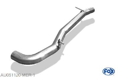 AU051120-MER, Audi A3 Typ 8P quattro + Sportback 1.8l 118kW 2.0l 147kW 3.2l V6 184kW 2.0l TDI 100/103/125kW, Middendemper vervangende buis O70mm 70mm Buisdiameter Geheel RVS, Zonder goedkeuring
