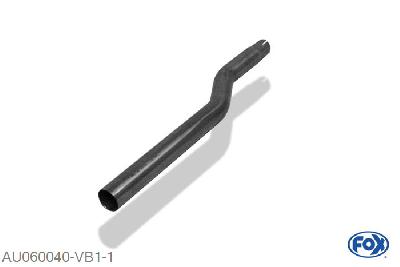 AU060040-VB1, Audi A4/ S4 Typ B5 quattro 1.8l T/ 1.9l TDI, Verbindingsbuis zum Kat 55/70mm Buisdiameter Geheel RVS